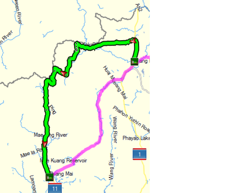 GPS Planung 320 km (Grün)